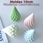 Molde de Silicone Arvore de Natal Geométrica Em Espiral 10cm