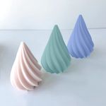 Molde de Silicone Arvore de Natal Geométrica Em Espiral 10cm