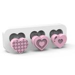 Molde de Silicone Coração 3 Cavidades