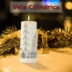 Molde de Silicone Vela Cilindrica de Natal- Modelo 2