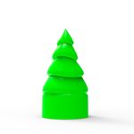 Molde de Silicone Arvore de Natal Geométrica Modelo 08