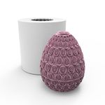 Molde de Silicone Ovo de Páscoa Florido