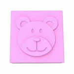 Forma de Silicone Quadrada Rosto Urso