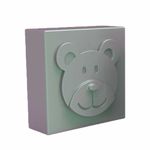 Forma de Silicone Quadrada Rosto Urso