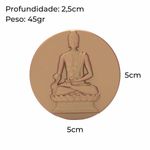 Molde de Silicone Redondo Buda Meditação