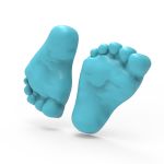Forma de Silicone Pé de Bebê P