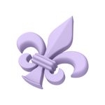 Molde de Silicone Flor de Lis M