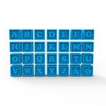 Molde de Silicone Alfabeto Letras Frente e Verso 28 Letras