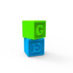 Molde de Silicone Alfabeto Letras Frente e Verso 28 Letras