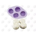 Molde de Silicone Botão de Rosa 4Cav.
