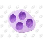 Molde de Silicone Botão de Rosa 4Cav.