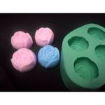 Molde de Silicone Botão de Rosa 4Cav.
