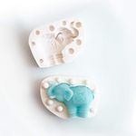Molde de Silicone Elefante Indiano Bipartida