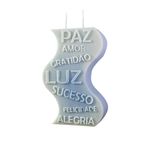Forma de Silicone Paz Amor Luz- Vela onda-