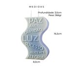 Forma de Silicone Paz Amor Luz- Vela onda-