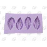 Molde de Silicone Folha de Hortelã P 4Cav.