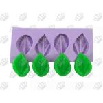 Molde de Silicone Folha de Hortelã P 4Cav.