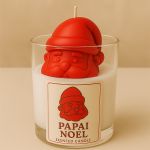 Forma de Silicone Natalino Papai Noel Escondido para Velas em Copo