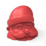 Forma de Silicone Natalino Papai Noel Escondido para Velas em Copo