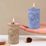 Forma de Silicone Vela Cilíndrica Mãe e Filho
