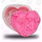 Molde de Silicone Coração Mamãe e Filho