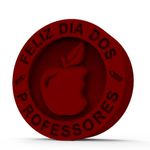 Molde de Silicone Dia dos Professores com Maça