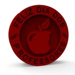 Molde de Silicone Dia dos Professores com Maça