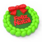 Molde de Silicone Guirlanda Feliz Natal