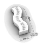 Forma de Silicone Feliz Ano Novo- Vela onda-