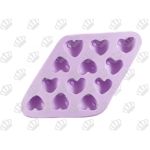 Molde de Silicone Coração C/ Gota 12Cav. P