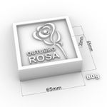 Molde de Silicone Outubro Rosa Quadrado