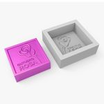 Molde de Silicone Outubro Rosa Quadrado