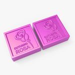 Molde de Silicone Outubro Rosa Quadrado