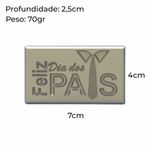 Molde de Silicone Barra Retangular Feliz dia dos Pais Gravata
