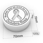 Molde de Silicone Outubro Rosa Redondo