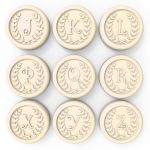 Forma de Silicone Coroa de Louro Letras Modelo 02 Alfabeto
