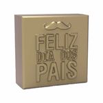 Molde de Silicone Quadrado Feliz dia dos Pais Mini Bigode