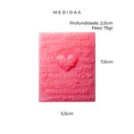 Molde de Silicone Feliz dia das Mães Palavras de Carinho
