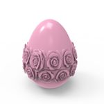 Molde de Silicone Ovo de Páscoa c/ Rosas