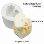 Forma de Silicone Coração Vela