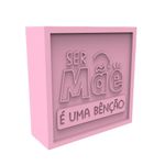 Molde de Silicone Quadrada dia das Mães Ser Mãe é uma Benção