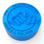 Forma de Silicone Redonda Feliz dia dos Pais Você é o melhor