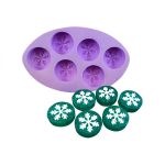 Molde de Silicone Rechaud Floco de Neve 6Cav.