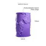 Forma de Silicone Vela cilindrica casal namorados arabesco