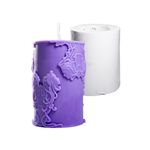 Forma de Silicone Vela cilindrica casal namorados arabesco