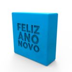 Molde de Silicone Quadrada Feliz Ano Novo