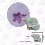 Molde de Silicone Mamãe Elefante e Elefantinho