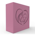 Forma de Silicone Quadrada Coração Mãe e Filho