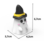 Forma de Silicone Fantasma com Chapéu – Ideal para Velas Artesanais de Halloween