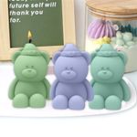 Molde de Silicone Urso de Natal 5cm
